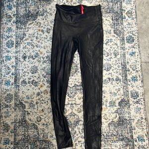 Spanx Blk faux leather spanx perfect condition